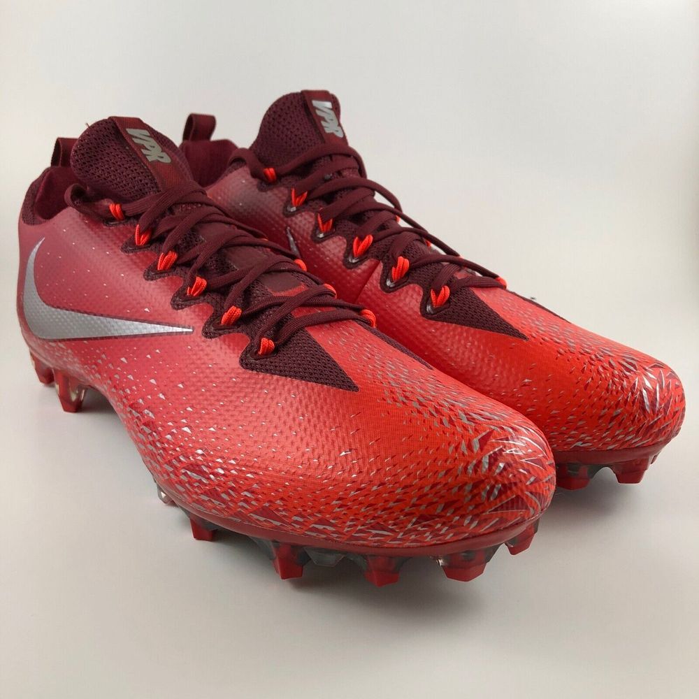 Nike Vapor Untouchable Pro Men's Size 16 Football Cleats Red Silver 833385-608